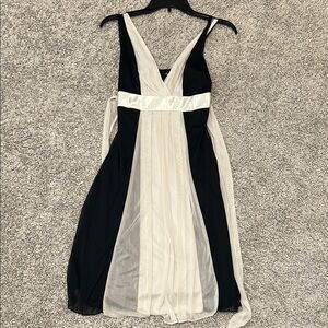 Ruby Rox Black and White Sleeveless V-Neck Sundress
